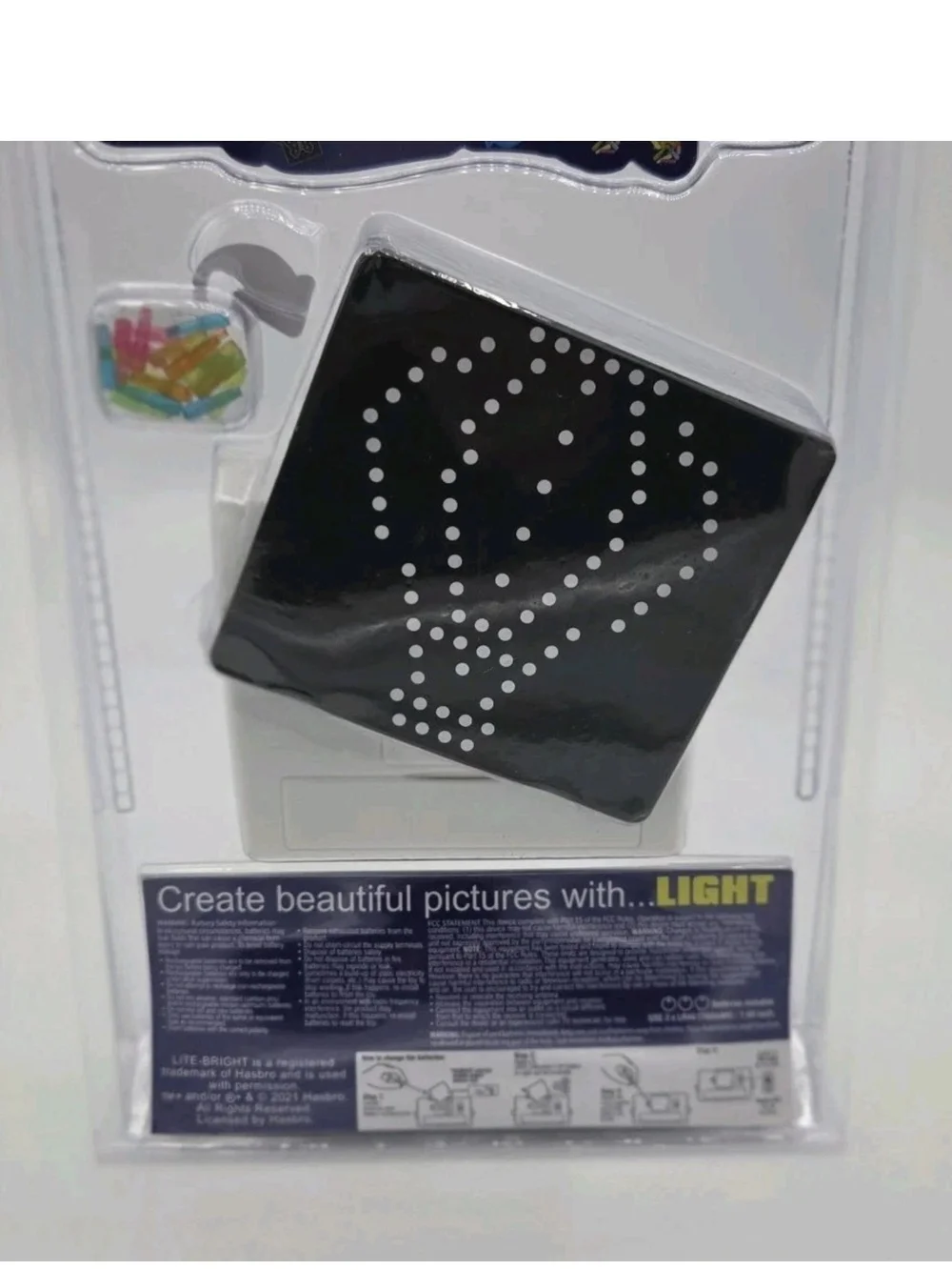 World's Smallest LITE BRITE Art Toy Doll House Miniature Light Bright Pegs Paper